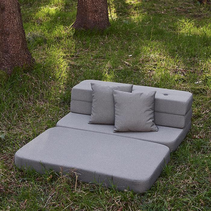 Foldesofa, Multi grey w. grey