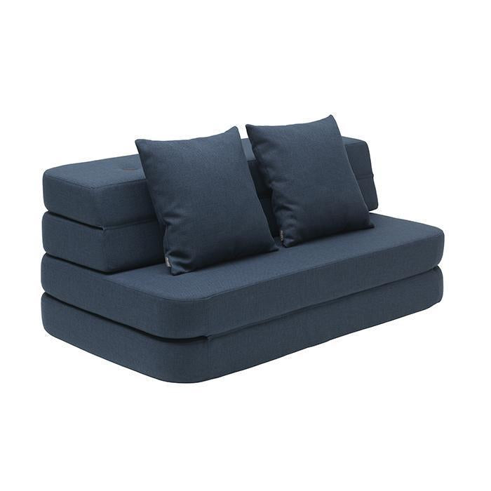 Foldesofa XL, Dark blue w. black